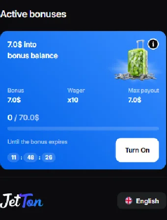 JetTon Casino Bonus Activation