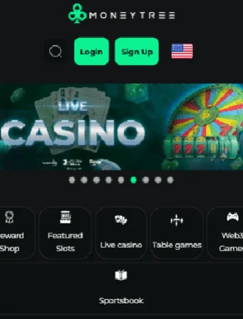 Moneytree Game Casino Main Page
