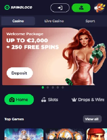 Spinloco Casino Main Page