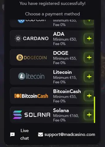Madcasino Welcome Bonus 5