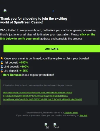 SpinGreen Casino No Deposit Bonus 2
