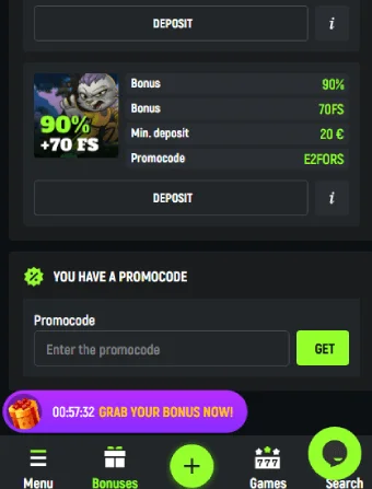 SpinGreen Casino No Deposit Bonus 3